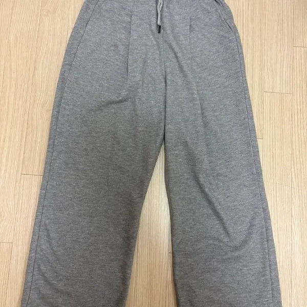 [BUNJANG] Gray Wide Training Pants / 회색 와이드 트레이닝 팬츠 그레이