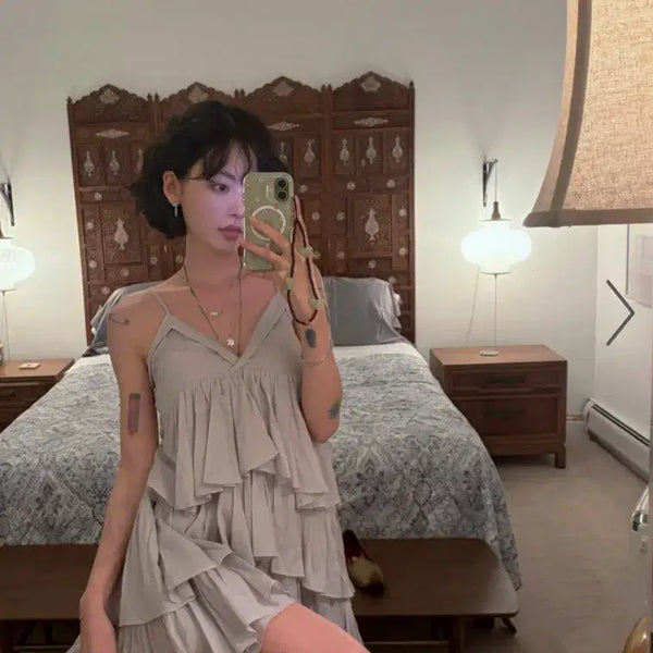 [BUNJANG] Pale Jade Bohemian Frill Dress / 새상품)페일제이드 보헤미안 프릴 드레스 Bohemian Frill Dress 프릴 원피스