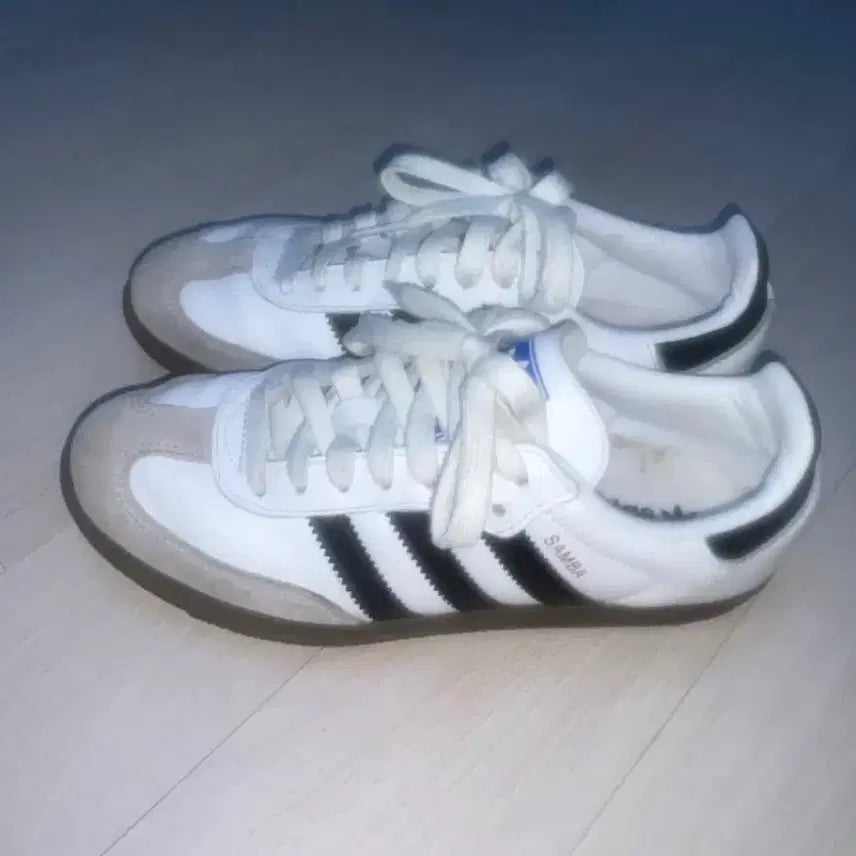 [BUNJANG] Adidas Samba White/Black Sneakers / 아디다스 삼바 흰검 스니커즈