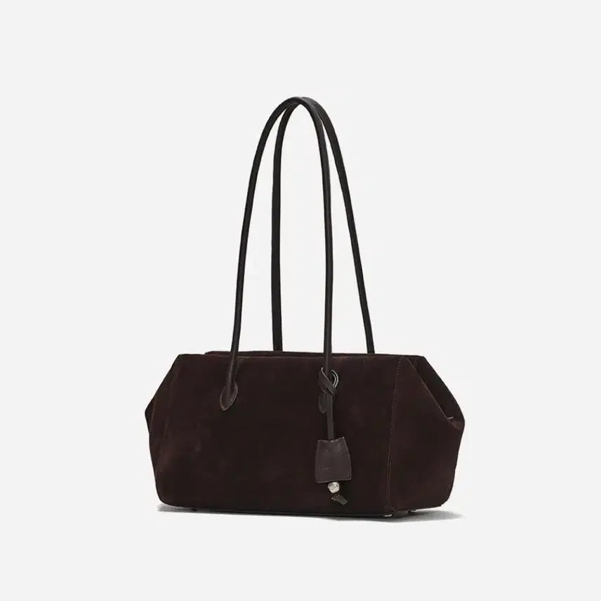 [BUNJANG] Ostkaka Robe Shoulder Dark Brown Suede Cowhide Bag Shoulder Tote Bag / 오스트카카 로브 숄더 다크브라운 스웨이드 소가죽가방 숄더백 토트백