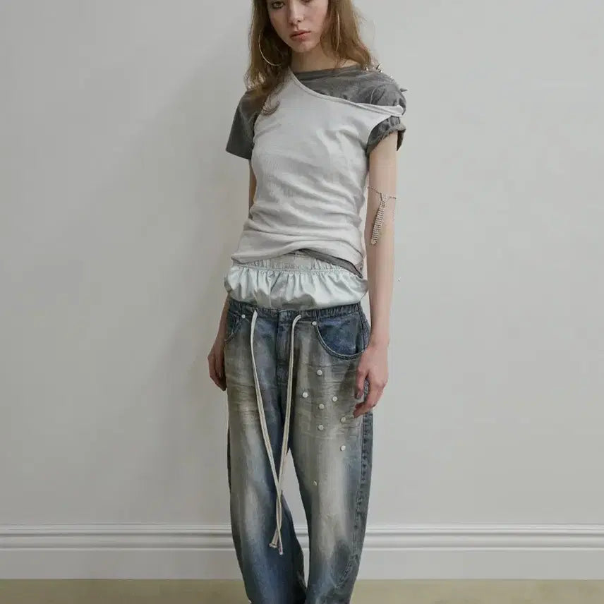 [BUNJANG] Sculptor Pill Denim Pants Light Blue / 스컬프터 Pill Denim Pants Light Blue