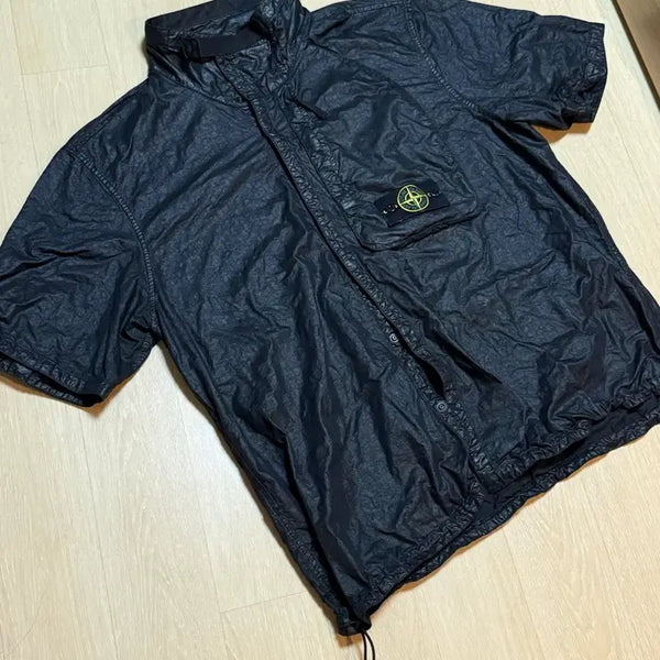 [BUNJANG] Stone Island 25SS Organic Look Nylon Panama Short Sleeve Shirt XL / 스톤 아일랜드 반팔셔츠 XL ~ 105 오가닉 룩 나일론 파나마 25SS