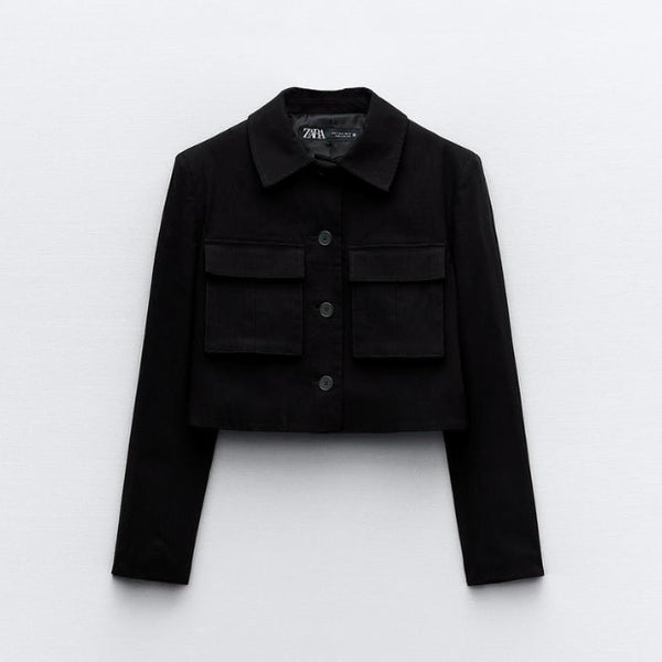 [BUNJANG] Zara Collar Short Jacket / [S] 자라 카라 쇼트 자켓
