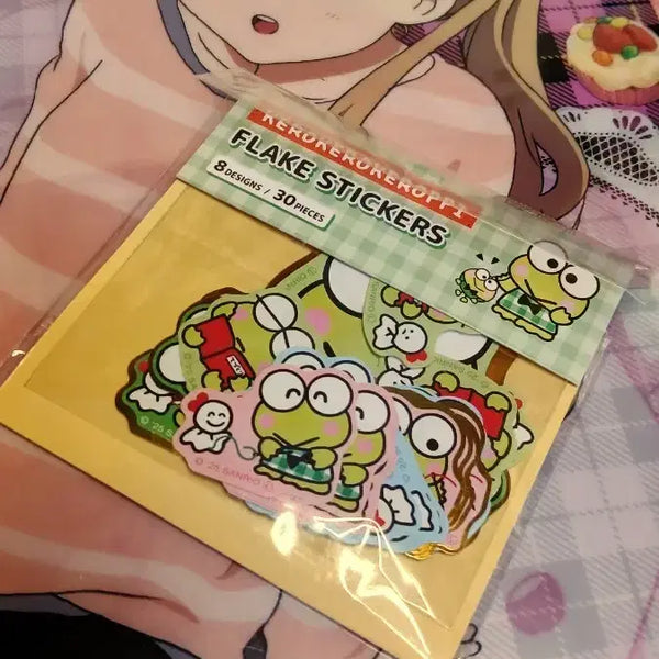 [BUNJANG] Kerokerokeroppi Sticker Set (8 Designs, 30 Sheets) / 케로케로케로피 스티커 8종 30매(일본직수입상품)