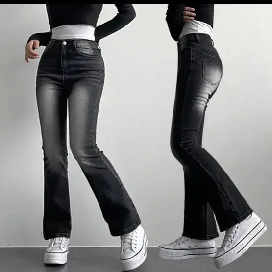 [BUNJANG] Bootcut Jeans Black / 부츠컷 청바지 블랙