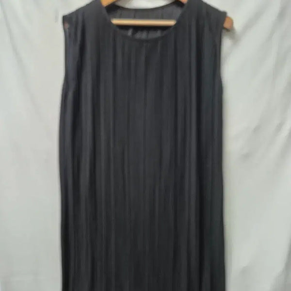 [BUNJANG] Sleeveless Pleated Dress - Black, Size 88 / 블랙 민소매 플리츠 원피스88