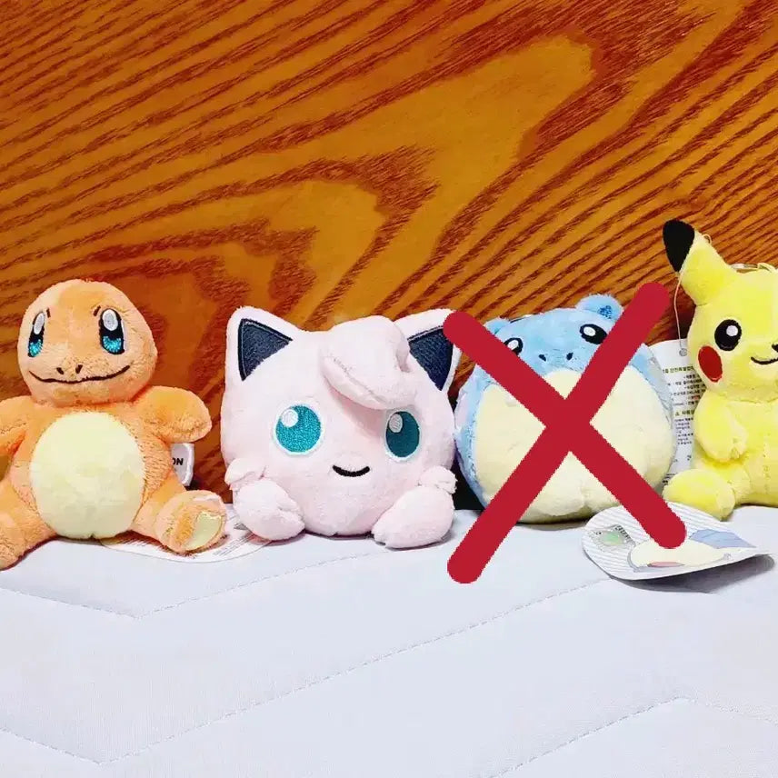 [BUNJANG] Pokemon Keychain Plush 8cm (Charmander, Jigglypuff, Cubone, Pikachu) / 포켓몬 키링인형 8센치 (파이리, 푸린, 데굴레오, 피카츄)