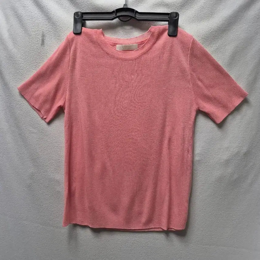 [BUNJANG] Pink Short Sleeve Knit S / 핑크 반팔 니트S