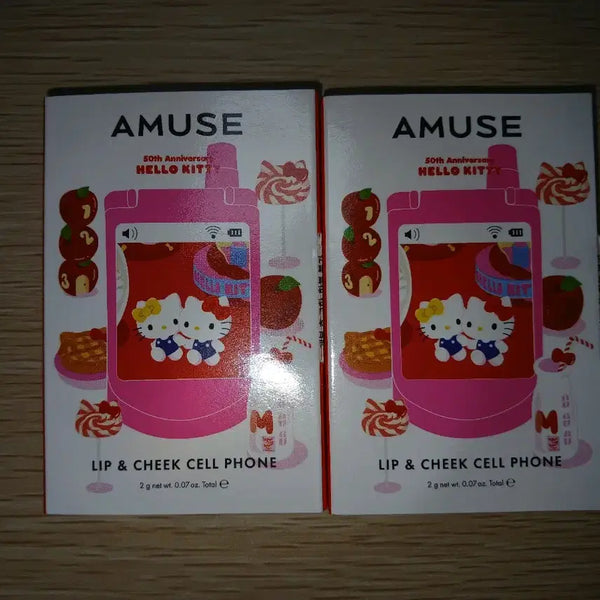[BUNJANG] Amuse Lip & Cheek Hello Kitty Limited Edition 02 Pink Soda / 어뮤즈 립 앤 치크 핸드폰 02 핑크 소다 헬로키티 한정 에디션