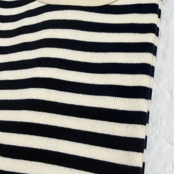 [BUNJANG] Zigzag Navy Stripe T-shirt / 지그재그 사색 네이브 스트라이프 티셔츠