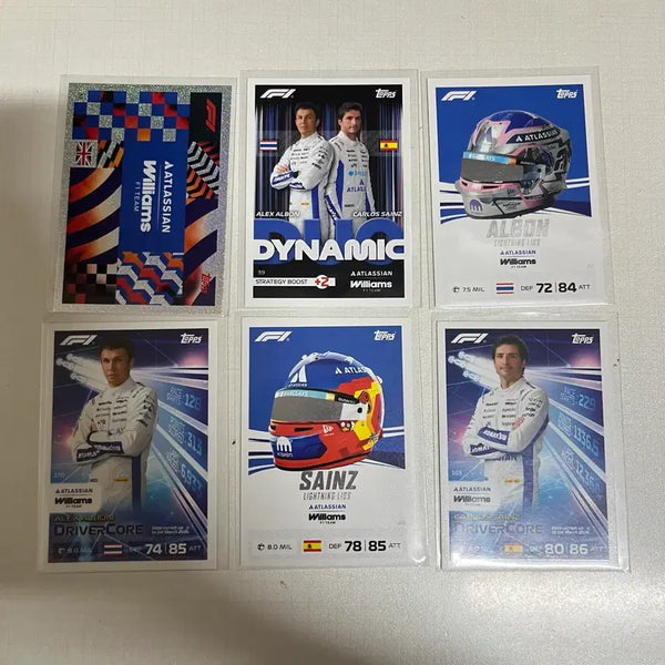 [BUNJANG] Alex Albon Carlos Sainz 2026 Topps Turbo Attax F1 Sports Cards / 윌리엄스 알렉스 알본 카를로스 사인츠 26 F1 탑스 터보 어택스 스포츠 카드 Topps turbo attax Sports cards