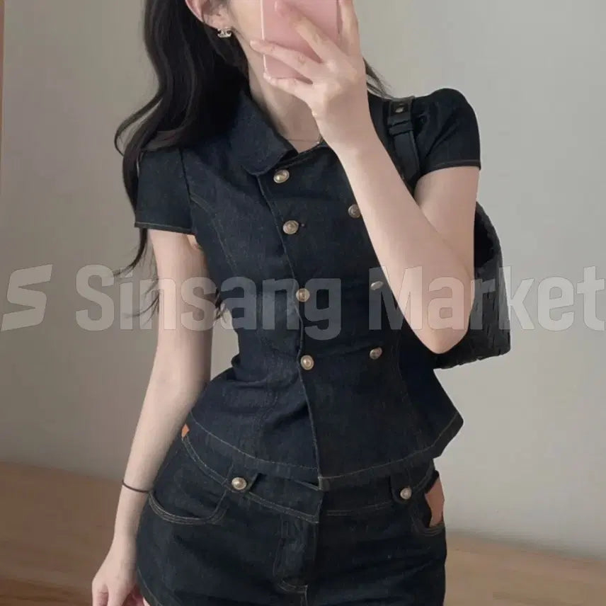 [BUNJANG] Beo Two-Piece Jacket, Blouse, and Pants Set / [빠른발송] 폭주 실사 베오 청 투피스 자켓 블라우스 팬츠 투피스 세트