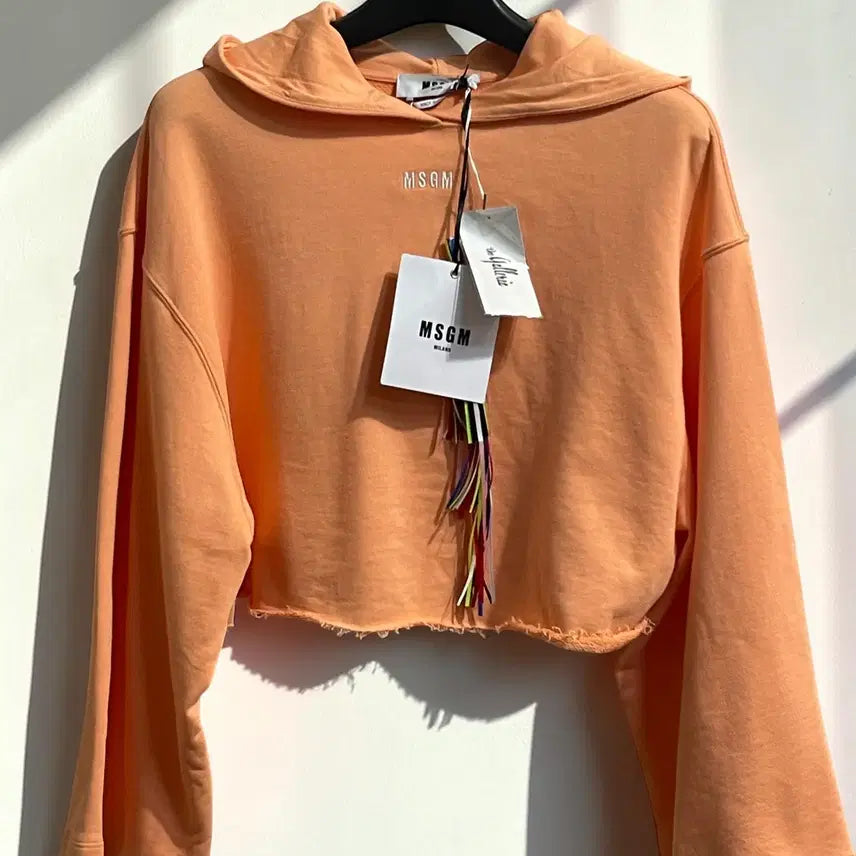 [BUNJANG] MSGM Cropped Hoodie Sweatshirt Cotton / MSGM 크롭 후드 스웨트셔츠