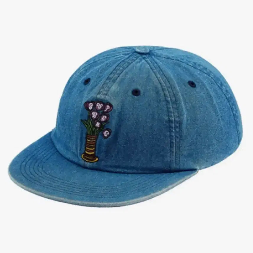 [BUNJANG] Supreme 6-Panel Flower Denim Hat 18FW / (OS) 슈프림 6패널 18FW 플라워 데님