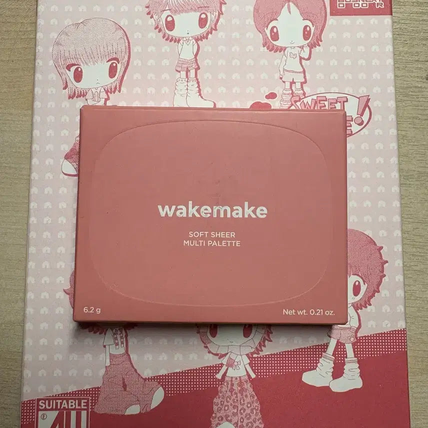 [BUNJANG] WAKEMAKE Soft Sheer Multi Palette 10 Joyful Pink / 웨이크메이크 소프트 쉬어 멀티 팔레트 10 조이풀 핑크