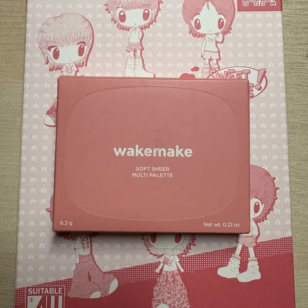 [BUNJANG] WAKEMAKE Soft Sheer Multi Palette 10 Joyful Pink / 웨이크메이크 소프트 쉬어 멀티 팔레트 10 조이풀 핑크