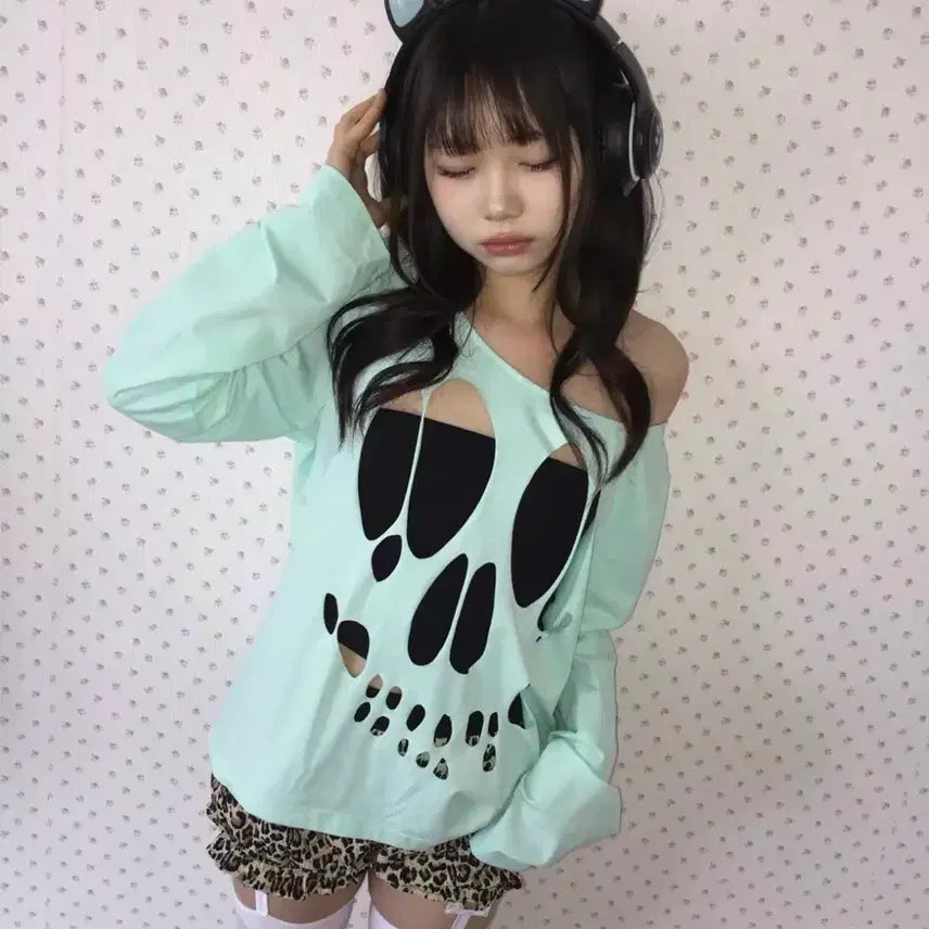 [BUNJANG] Y2K Gal Style Mint T-Shirt / 갸루 y2k 민트 상의