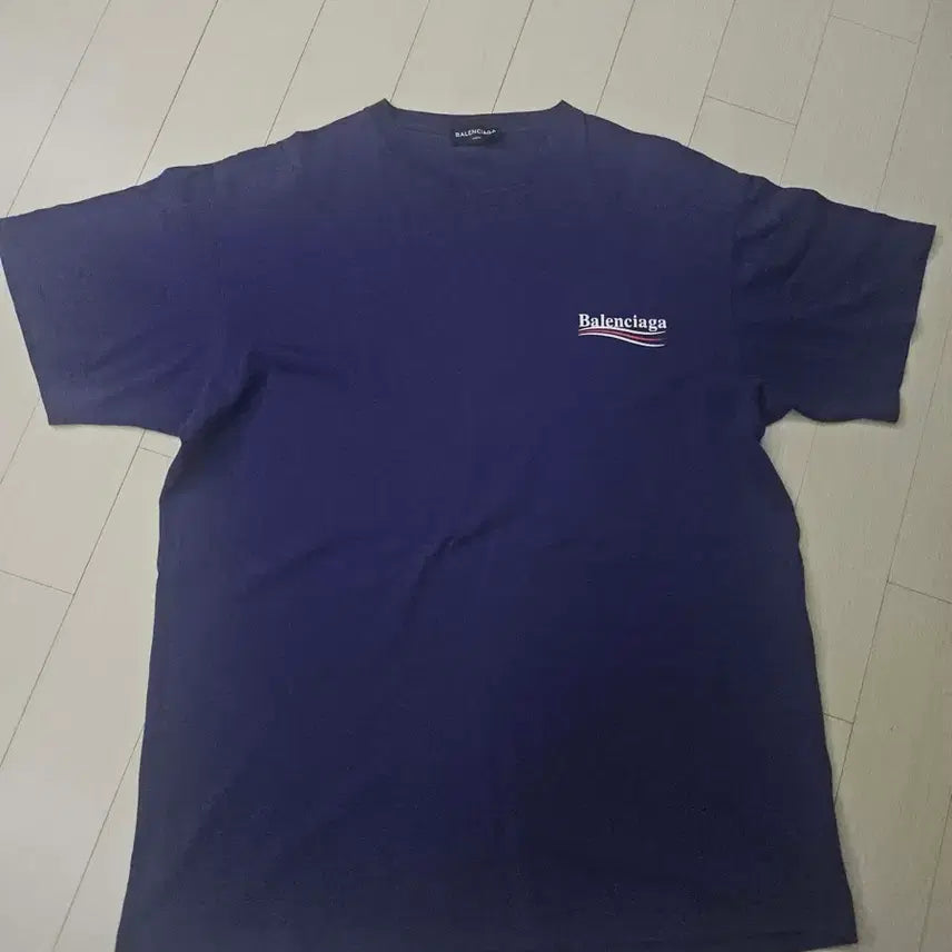 [BUNJANG] Balenciaga Wave Logo Short Sleeve T-Shirt - Size M / M 발렌시아가 웨이브로고 반팔티셔츠