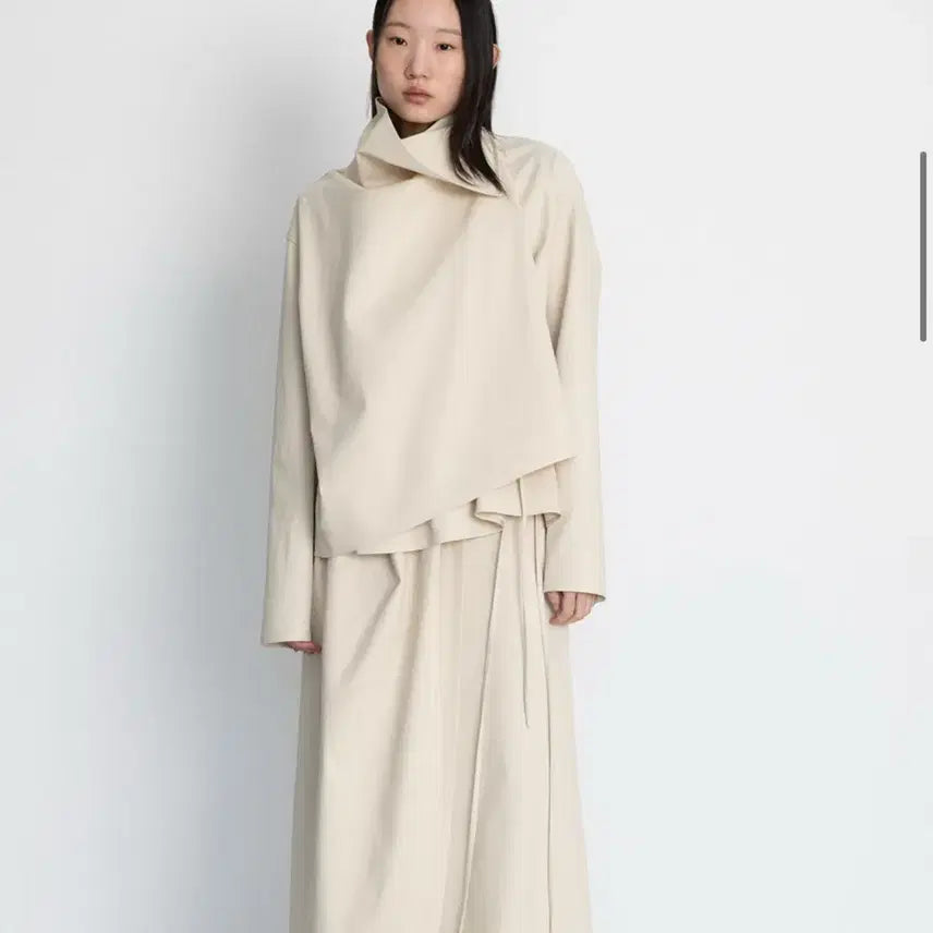 [BUNJANG] LE17 Drape Neck Shirt / le17 DRAPE NECK SHIRT 셔츠
