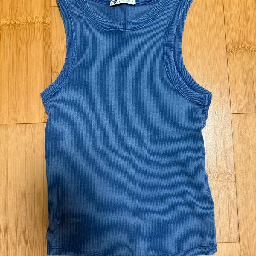 [BUNJANG] Zara Ribbed Sleeveless Top / 자라슬리브리스자라골지민소매골지나시옷벼룩옷장정리