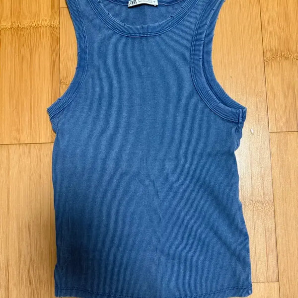 [BUNJANG] Zara Ribbed Sleeveless Top / 자라슬리브리스자라골지민소매골지나시옷벼룩옷장정리
