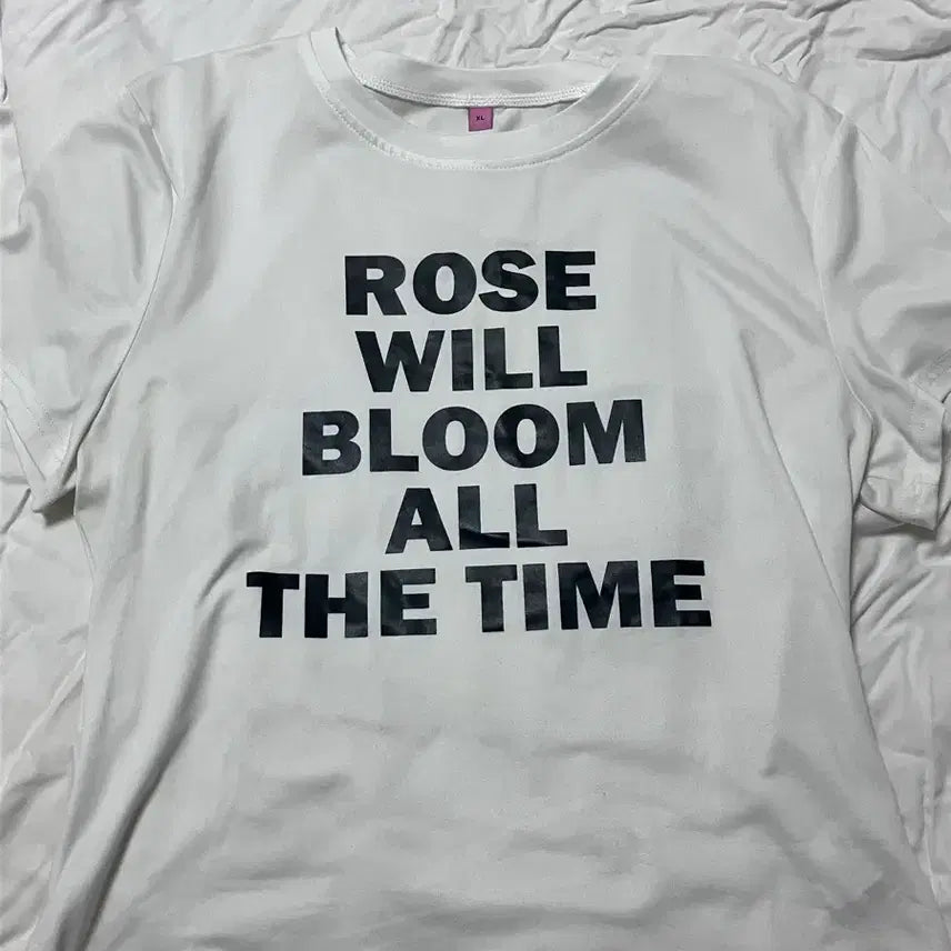[BUNJANG] White Logo Print Short Sleeve T-Shirt / 흰색 로고 프린팅 반팔 티셔츠