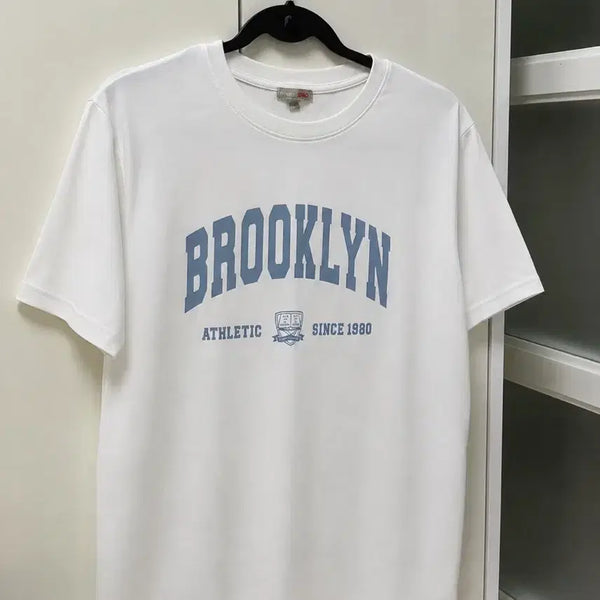 [BUNJANG] SPAO Brooklyn Short Sleeve T-Shirt White / 스파오 브루클린 반팔 티셔츠 화이트