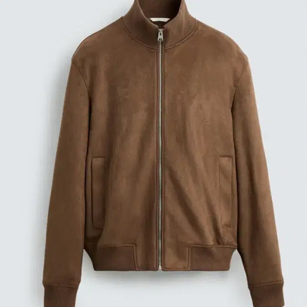 [BUNJANG] Zara Suede High Neck Cropped Jacket / 자라 스웨이드 하이넥 블루종 크롭 자켓