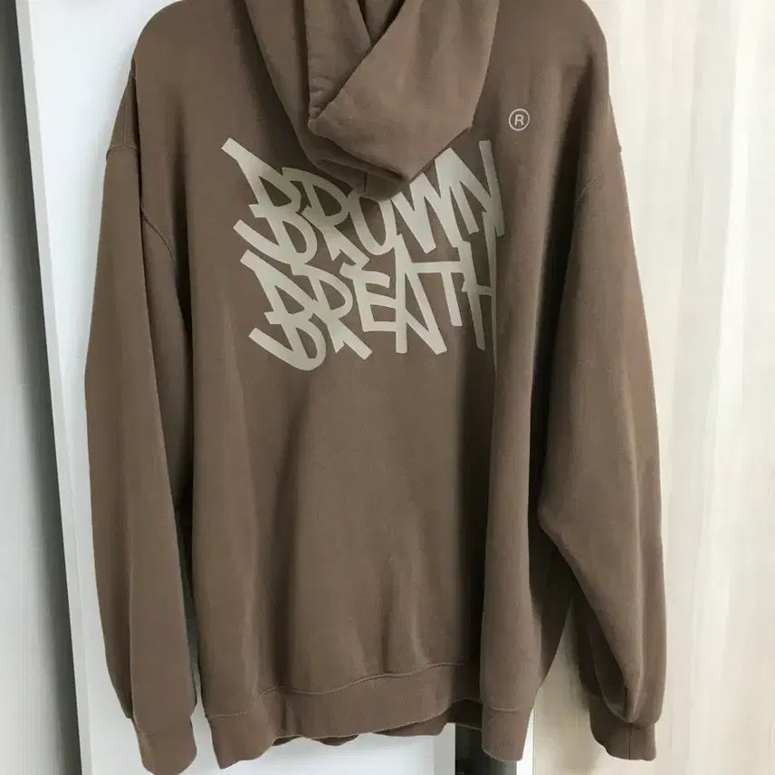 [BUNJANG] Brownbreath Tag Hoodie Brown / 브라운브레스 태그 후드 브라운