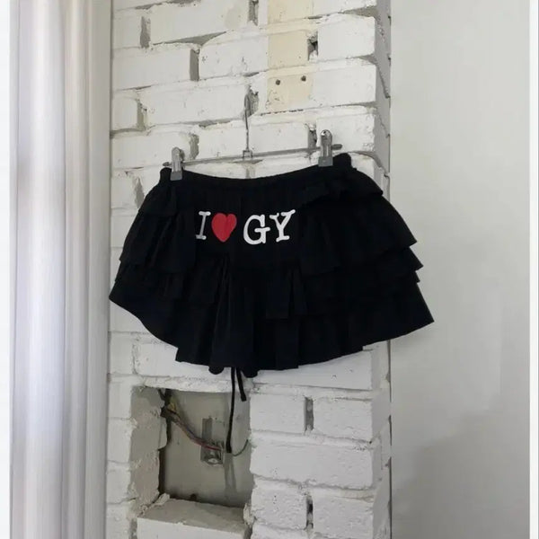 [BUNJANG] I Love Gloomy Mini Skirt / 글로니 스커트 아이러브 글로니