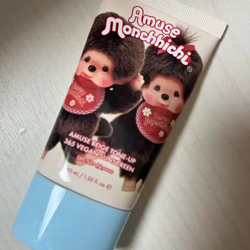 [BUNJANG] Amuse Beige Tone-up 365 Vegan Sun Cream (Monchhichi Edition) / 새상품) 어뮤즈 베이지 톤업 365 비건 선크림 몬치치