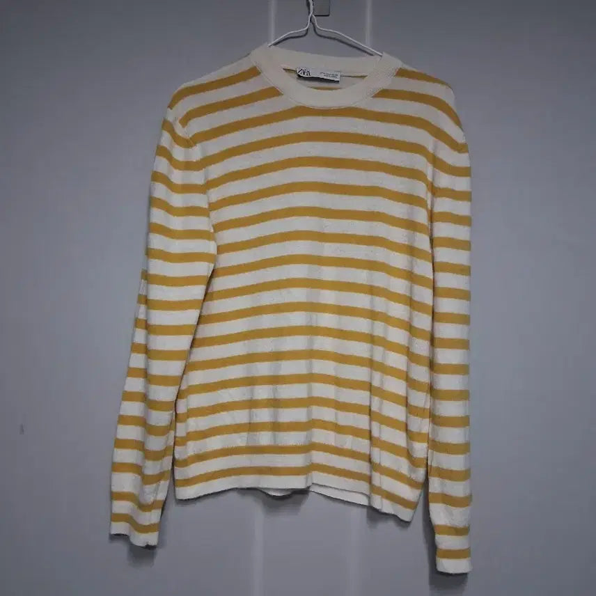 [BUNJANG] ZARA Striped Knit Yellow M / ZARA 스트라이프 니트 옐로우(M)