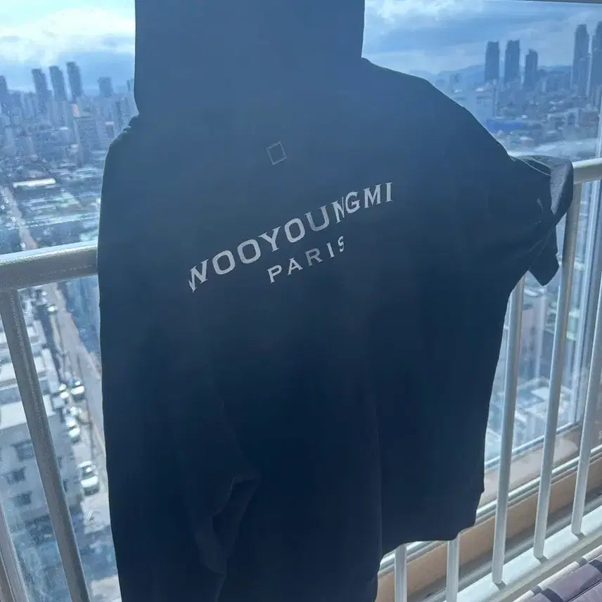 [BUNJANG] Wooyoungmi Black Back Logo Hoodie Zip-Up / 우영미 후드 집업 블락 가격협상ok