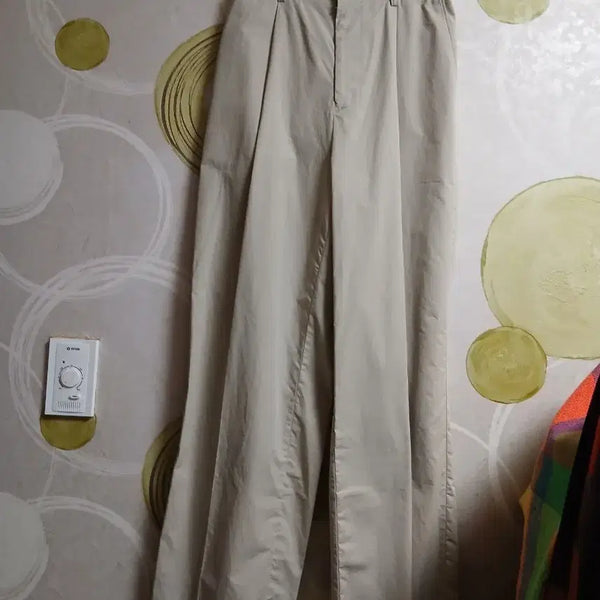 [BUNJANG] DUDE Beige Wide Banding Pants / DUDE 베이지 와이드 밴딩팬츠