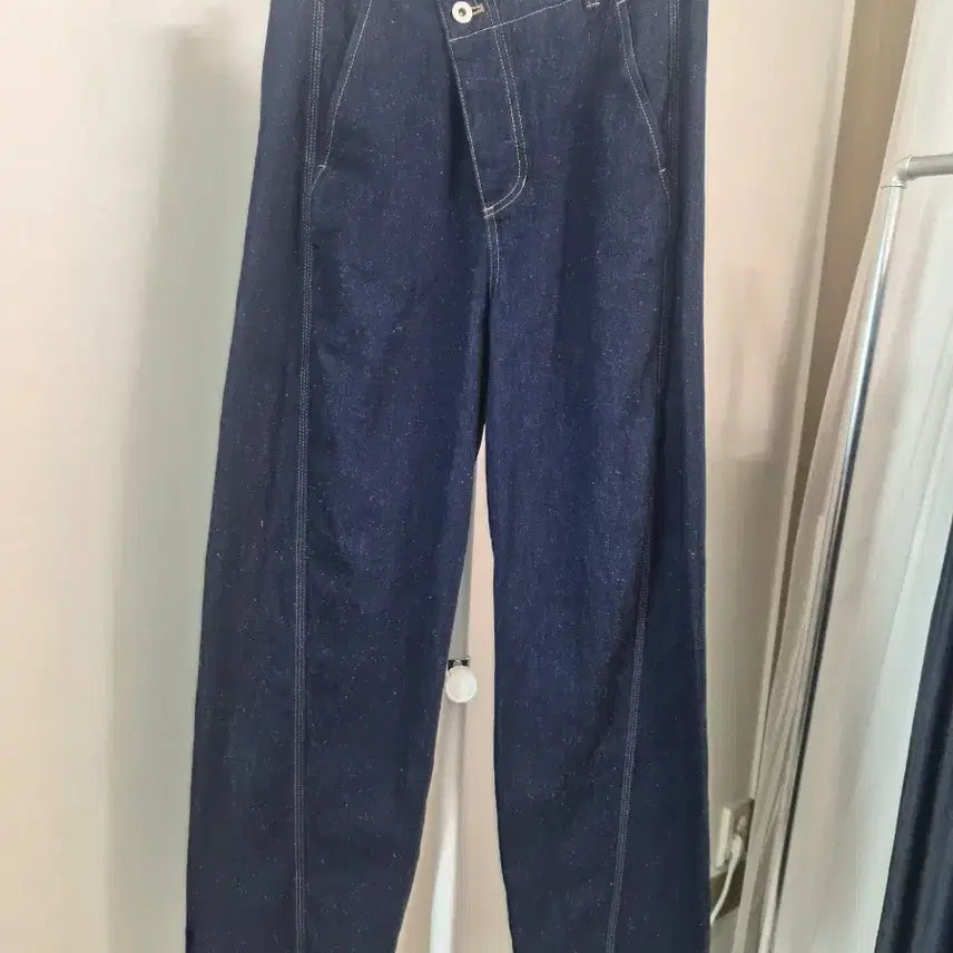 [BUNJANG] Curved Leg Jeans - Deep Blue Wash / 커브드진  진청