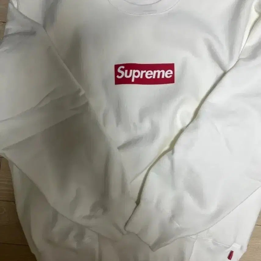 [BUNJANG] Supreme Box Logo Crewneck Sweatshirt White M / 슈프림 박스로고 맨투맨 M사이즈