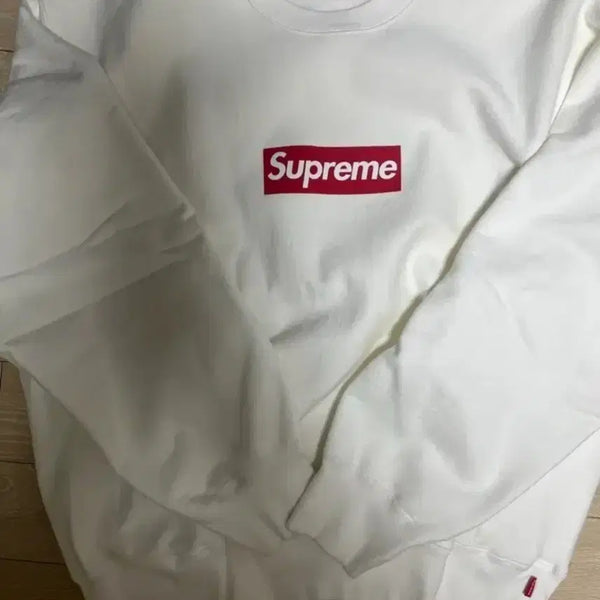 [BUNJANG] Supreme Box Logo Crewneck Sweatshirt White M / 슈프림 박스로고 맨투맨 M사이즈