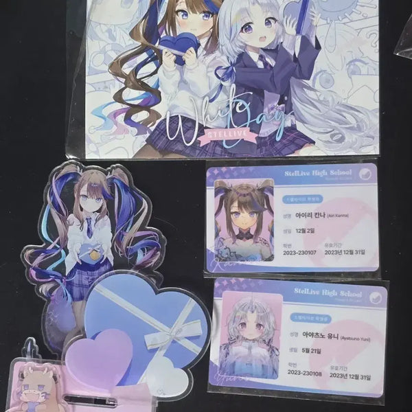 [BUNJANG] Stellive Airi Kanna & Ayatsuno Yuni White Day Bundle Set / 스텔라이브 아이리 칸나 화이트데이 아크릴 외 아야츠노 유니 굿즈 일괄