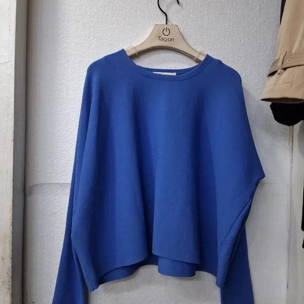 [BUNJANG] Maje Roundneck Blue Knit Size 1 / 마쥬 라운드넥 블루 니트 1