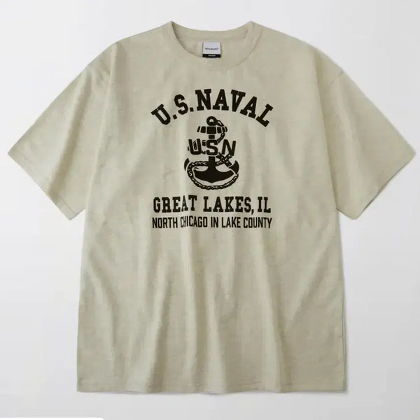 [BUNJANG] Outstanding Anchor T-Shirt Beige / 아웃스탠딩 앵카티셔츠