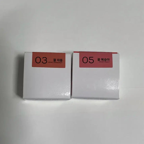 [BUNJANG] A'pieu Glow Tint Pot Set (No. 3 & No. 5) / 에이쁘 글로우 틴 팟 3호 5호 일괄 3호 꿀자몽 5호 꿀 복숭아
