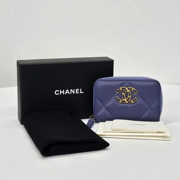 [BUNJANG] Chanel 19 CC Zipped Card Holder / 샤넬 19 CC 지퍼 카드지갑 / 700,000