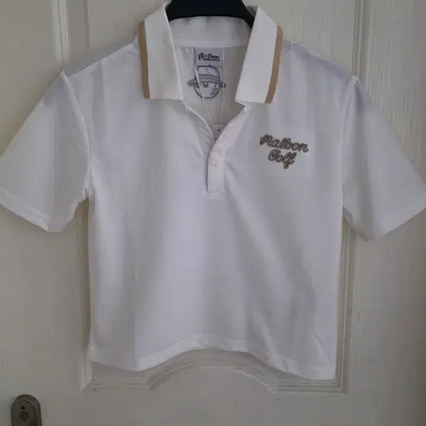 [BUNJANG] Malbon Golf Short Collar T-Shirt White / 말본 골프 반팔 숏 카라티 화이트(새상품)