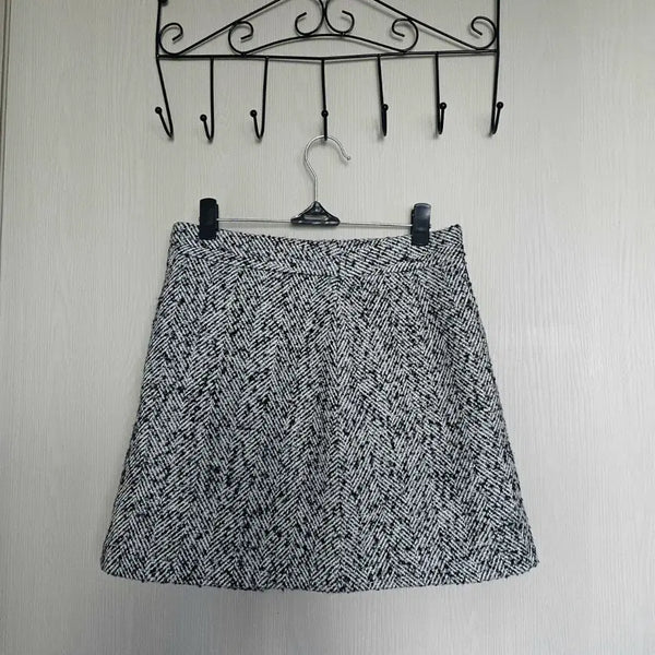 [BUNJANG] Herringbone Tweed Skirt Size 55 / 헤링본 트위드 스커트 55