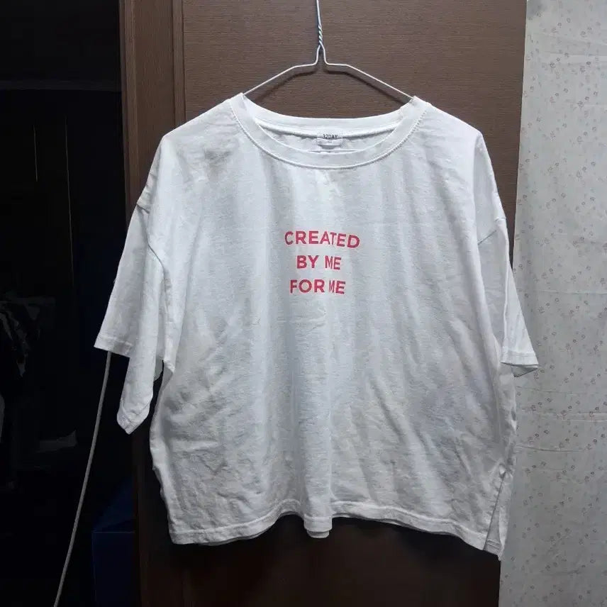 [BUNJANG] White Short Sleeve T-Shirt (One Size) / 화이트 반팔 티셔츠 (프리)