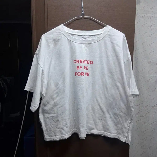 [BUNJANG] White Short Sleeve T-Shirt (One Size) / 화이트 반팔 티셔츠 (프리)