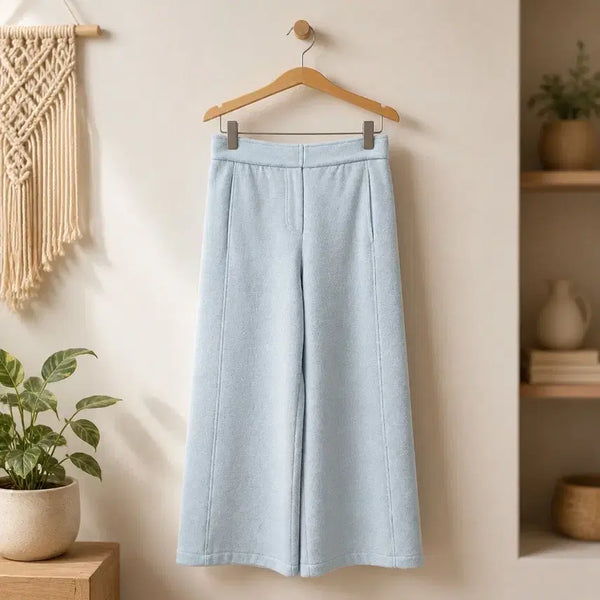 [BUNJANG] Mines 2022 Cashmere Blend Wide Knit Pants / 한섬 마인 2022 캐시미어 블렌드 와이드 니트 팬츠 61-90사이즈