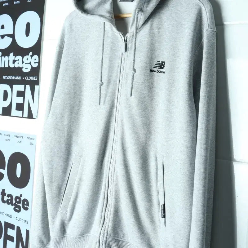 [BUNJANG] New Balance Melange Zip-Up Windbreaker Hoodie Jumper Jacket (L-XL) / (L-XL) 뉴발란스 집업 바람막이 점퍼자켓 후드 멜란지-H36303