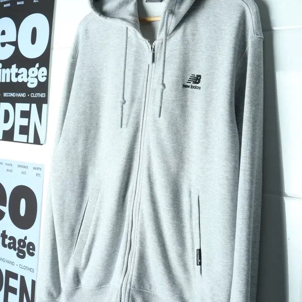 [BUNJANG] New Balance Melange Zip-Up Windbreaker Hoodie Jumper Jacket (L-XL) / (L-XL) 뉴발란스 집업 바람막이 점퍼자켓 후드 멜란지-H36303