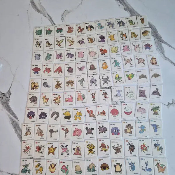 [BUNJANG] Pokemon Stickers Generation 1 Three-Digit Seals (110 Types) Bundle Set / 포켓몬 띠부씰 1세대 세자리씰 110종 일괄판매합니다